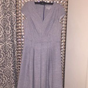 Blue and white dress